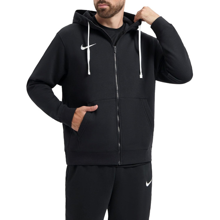 Чоловіча спортивна куртка-худі Nike NK FLC Park20 на блискавці, чорна (XXL)