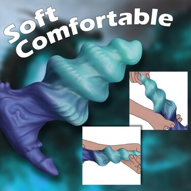 Анальний плагін Jixaxe з різьбою, великий дildo, м'який силікон, стимулятор G-точки, масаж простати, тренажер, SM-іграшка для початківців (L)