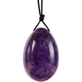 Аметистовий Йоні-Ей (Яйце) з Набором для Масажу та Кегель-Впрас, для Жінок