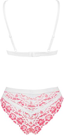 Obsessive Spitzen Set I Комплект бюстгальтера та трусиків I Жіноча білизна I Сексі жіноча білизна I Комплекти жіночої білизни Obsessive I Розмір L/XL, Рожевий