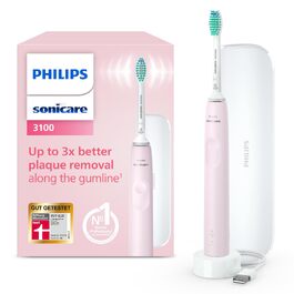 Електрична зубна щітка Philips Sonicare Series 3100 HX4033/21 зі звуковим очищенням, датчиком тиску та дорожнім чохлом, Рожева