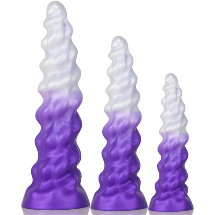 Анальний дildo з м'якого силікону, спіральний, для стимуляції простати, великий, червоний, для жінок та чоловіків (B, L)