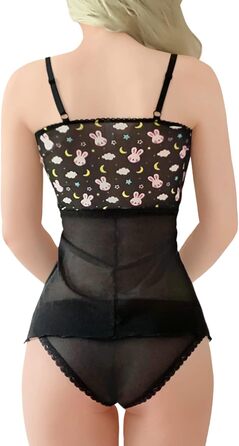 Чорна нічна сорочка babydoll з мереживом Littleforbig для жінок, V-подібний виріз, нічна сорочка, спідня білизна