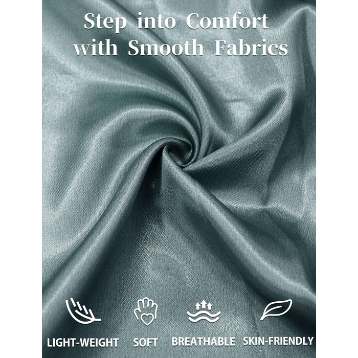 Халат жіночий шовковий сатиновий FEOYA, халат для дому, вечірній, весільний, зелений, розмір L