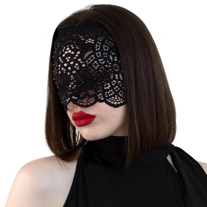 Чорна маска на обличчя з мереживом та стразами для жінок, елегантна венеціанська маска для карнавалу, Хелловіну, косплею, костюмованих вечірок, чорний колір
