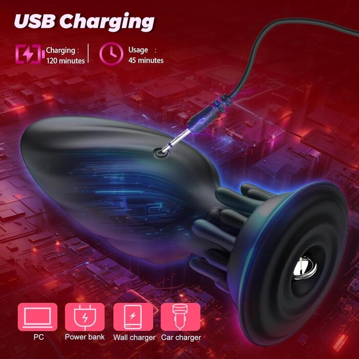 Анальний плагін для жінок та чоловіків з вібрацією, керування через додаток, 9 режимів, стимулятор простати, силікон, для пар