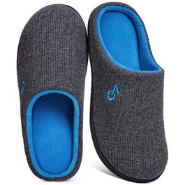 Чоловічі двоколірні капці VeraCosy з ефектом пам'яті Memory Foam, розмір 44/45 EU, сіро-сині