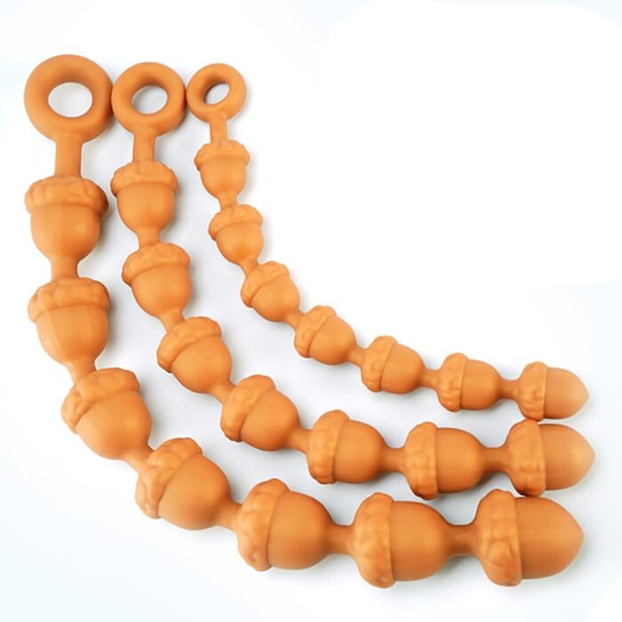 Анальні кульки з силікону NAIXBTY Extra Lang (7 кульок) з ланцюгом, анальні пробки, для чоловіків та жінок