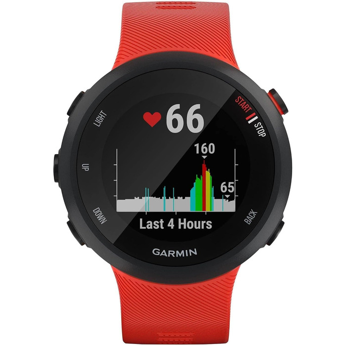 Спортивний GPS-годинник Garmin Forerunner 45 для бігу, фітнес-трекер з пульсометром та планами тренувань, червоний (розмір M)