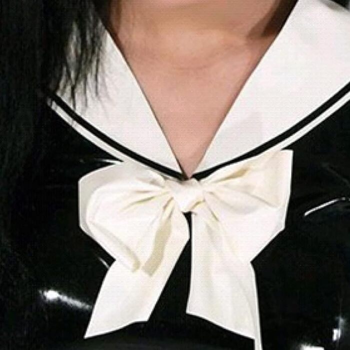 Костюм шкільної форми з латексу YZPNBW: міні-спідниця, ролеві ігри, чорно-білий комплект для дорослих