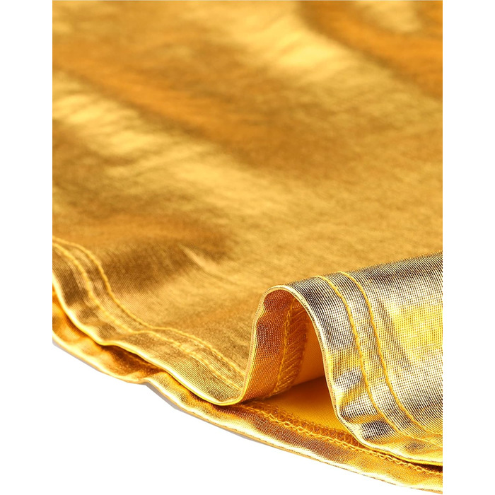 Allegra K: Сукня металік без рукавів з високою талією для вечірок та дискотек, золота