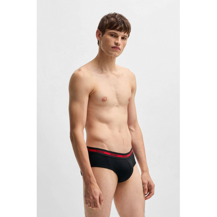 Чоловічі труси Hugo (XL, чорний) з логотипом Triple Planet, 3 шт. з бавовни