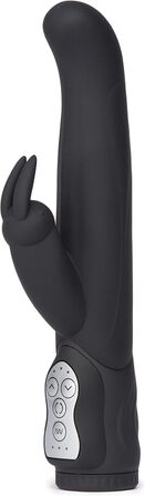 Lovehoney Power Play Rabbit-Vibrator 14 см - вібратор кролик з G-точкою та стимуляцією клітора - 10 функцій, водонепроникний, чорний