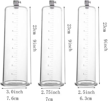 Вакуумна помпа для збільшення пеніса з силіконовим шлангом для чоловіків. Допомагає при еректильній дисфункції. Іграшка для дорослих для соло та парних ігор (23x5.7 см)