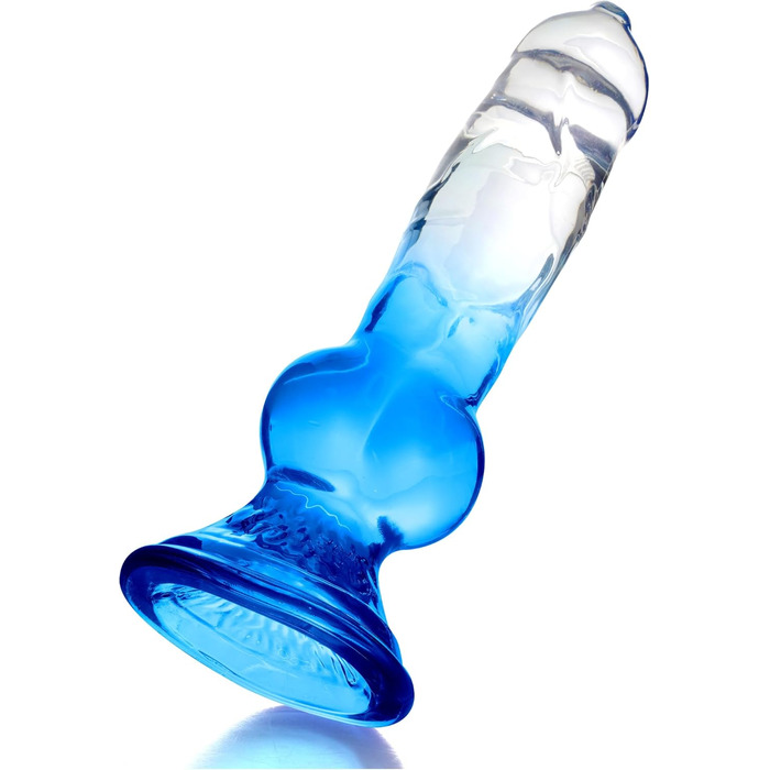 Реалістичний анальний дildo для жінок та чоловіків Difemstoy з сильним соском, стимулятор G-точки, іграшки для дорослих (L, блакитно-прозорий)