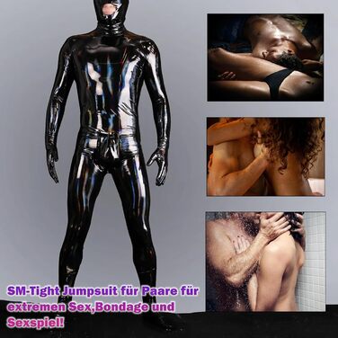 Боді для чоловіків Ohyesbae Laser, блискучий Wet Look, комбінезон з блискавкою, з PU шкіри, боді для SM, легінси, комбінезон, спідня білизна для дресування собак, розмір XXL