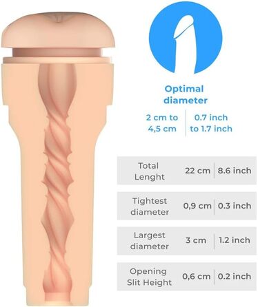 Мастурбатор Kiiroo Feel Stroker Extra Tight для анального сексу, чорний, 22,3x8,5 см