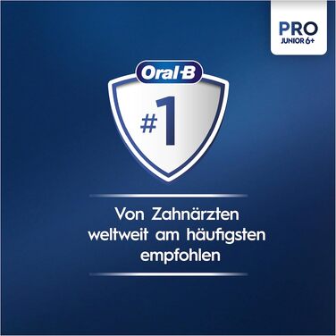 Електрична зубна щітка для дітей Oral-B Pro Junior, фіолетова, 3 режими чищення, м'яка щетина, для дітей від 6 років, з 1 насадкою