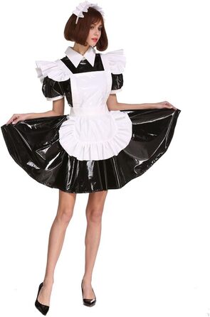 Костюм для чоловіків GOceBaby Sissi Zofen XXL: чорний, з замком, з ПВХ, для чоловіків великих розмірів