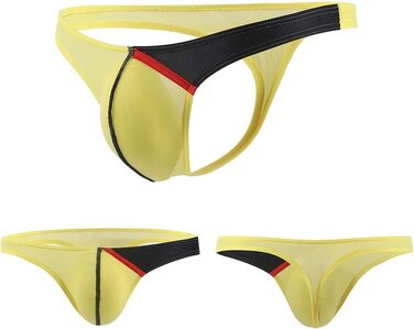Танга чоловічі Panegy з тонкої шовкової нитки, низька посадка, бікіні, T-back, набір 3/4/5 шт., кольорові (L, білий+світлорожевий+світлоблакитний+жовтий (4 шт))