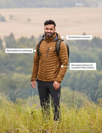 Чоловіча утеплена куртка RevolutionRace Radical Insulate для повсякденного використання та активного відпочинку, чорна (M)