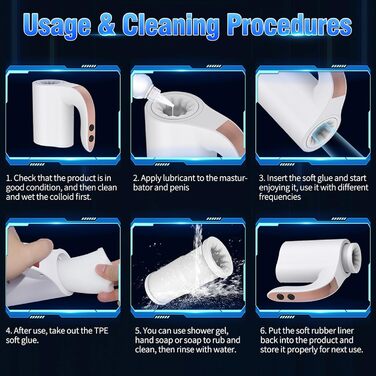 Масажер для чоловіків YCS Lustele - електричний, водонепроникний, з телескопічною конструкцією та 5 режимами обертання