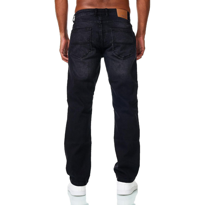 Чоловічі джинси JEEL Relax-Fit прямого крою Basic Washed, чорні (32W / 38L)