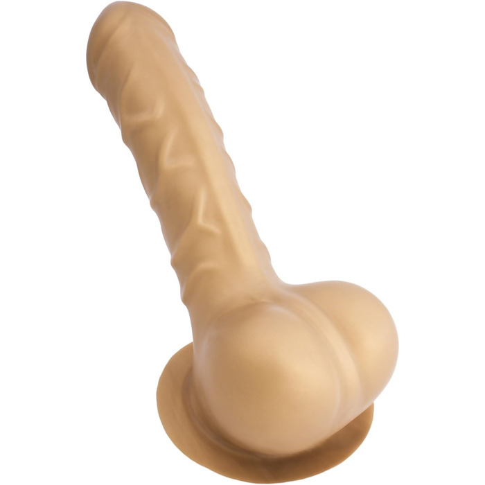 Латексний пеніс-чохол Carlos Schaftlänge 15см, золото, з основою для прикріплення до латексу - реалістичний пеніс-сleeve з великим мошонкою та виразною головкою. Зроблено в Німеччині.