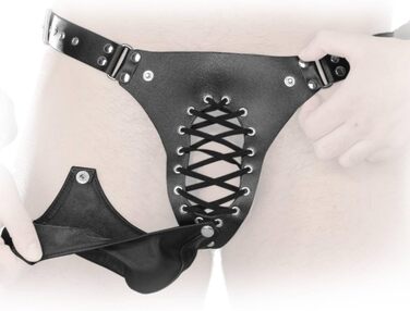 Чоловічий шкіряний слінговий жилет Ledapol 5569, розмір XL - для слінгу, комфортний та надійний