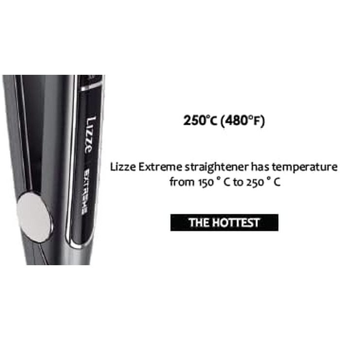 Професійний випрямляч для волосся Lizze Extreme Titan, титанове покриття, 250°C, 220 Вт
