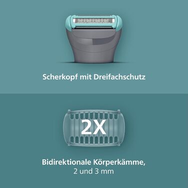 Тример для тіла та інтимних зон Philips Bodygroom Series 3000 BG3480/15, водонепроникний, з системою захисту шкіри, 80 хв роботи
