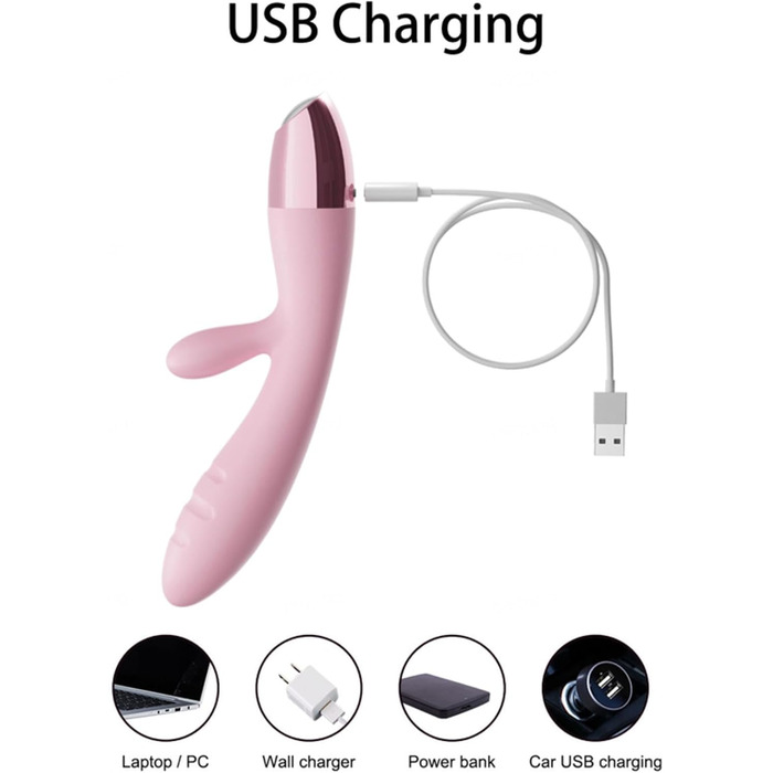 Вібратор Rabbit G-Punkt: класичний вібратор для стимуляції клітора та анусу, 10 режимів, рожевий