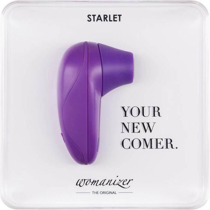 Womanizer Starlet - вібратор для клітора, преміум-якість, 4 режими, тихий, водонепроникний, перезаряджається | Білий (фіолетовий)