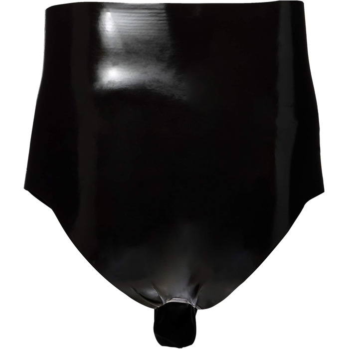 Чоловічі латексні штани Late X - облягаючі, з кишеню для статевого члена, чорного кольору, розмір L-XL