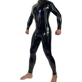 Боді для чоловіків Ohyesbae Laser, блискучий Wet Look, комбінезон з блискавкою, з PU шкіри, боді для SM, легінси, комбінезон, спідня білизна для дресування собак, розмір XXL