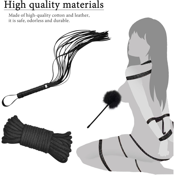 Набір для БДСМ: кайдани, анальні плагіни, іграшки для пар, чорний