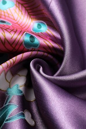 Халат жіночий довгий з атласу, квітковий принт, Babeyond, для дому та відпочинку