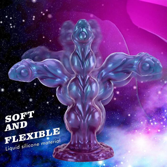 Секс-іграшка Дилдо Хвіст Дракона з Присоскою - Силікон, 23 см, для жінок та чоловіків