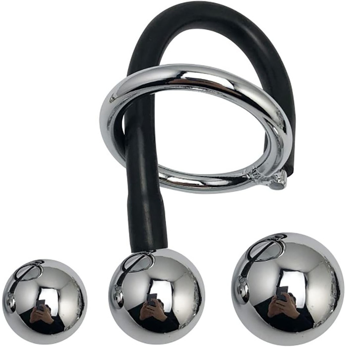 Анальний кільцевий масажер для чоловіків з 3 кульками, з нержавіючої сталі (180г/230г/290г), SM-іграшка, тренажер для пеніса, вага яєчок, розтягувач яєчок