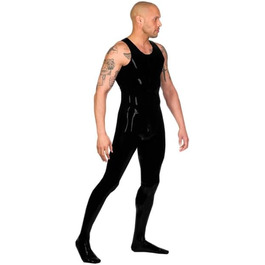 Костюм для чоловіків JQYTEN, фетиш-костюм з штучної шкіри, комбінезон, PVC, розмір S-7XL, чорний