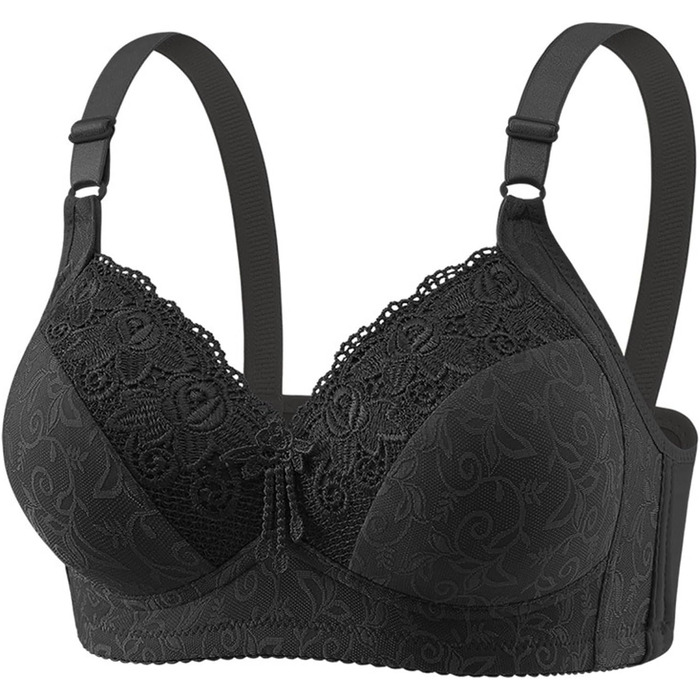 3 шт. Комплект жіночої бюстгальтера без кісточок Push Up для великих грудей. Зручний, м'який, класичний комплект бюстгальтерів (чорний+сірий+хакі), розмір 95C