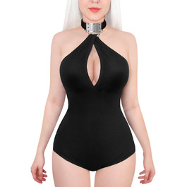 Чорний ромпер з коміром у готичному стилі LittleForBig 3XL (бавовна)