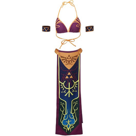 Костюм косплею Принцеси Зельди VEECOOCOS: сексуальний набір нижньої білизни, костюм на Хелловін, сукня 3XL фіолетового кольору