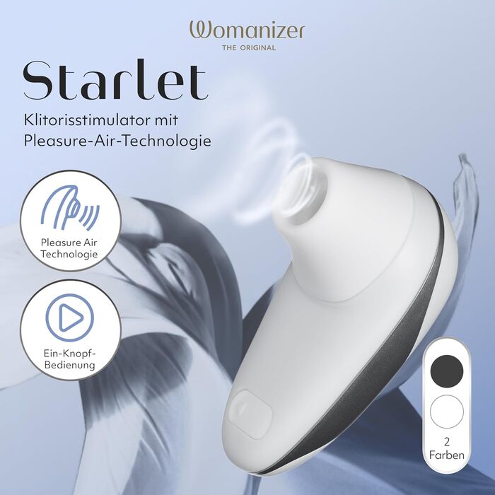 Womanizer Starlet - вібратор для жінок з 4 рівнями інтенсивності | Безшумний, водонепроникний, акумуляторний | Білий