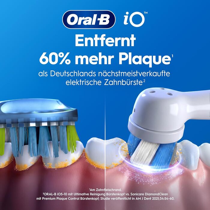 Електрична зубна щітка Oral-B iO Series 2, 3 режими чищення, рожева (Calm Pink) — набір з 1 щіткою та дорожнім футляром для дорослих