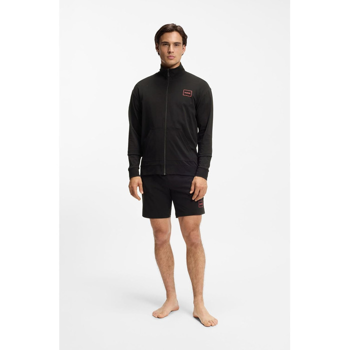 Чоловіча куртка на блискавці HUGO Laze Zip Jacket чорна, розмір XL