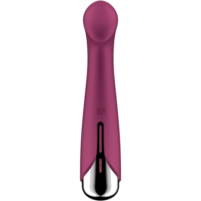 Вібратор для жіночих статевих органів Satisfyer Spinning G-Spot 1, 16,5 см, 12 вібрацій та 5 програм ротації, водонепроникний (IPX7), колір: Ягода