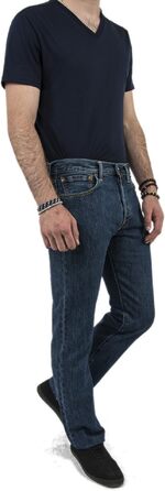 Чоловічі джинси Levi's 501 Original Straight Fit на кнопках, колір Stonewash (31W / 30L)