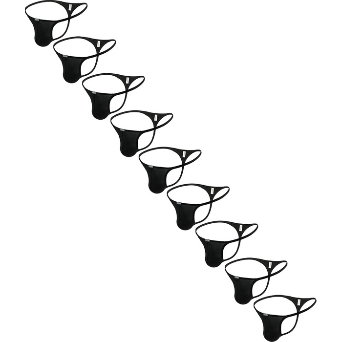 Танга чоловічі iKingsky, 9 шт. в упаковці, чорні, XL