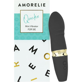 Вібратор AMORELIE Quickie для G-точки – 15 см, водонепроникний, акумуляторний, сірий